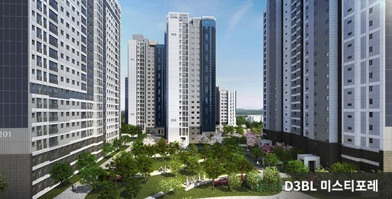 엘리프 한신더휴 수원 D3BL 미스티포레 — 숲을 닮은 그늘 산책 공간